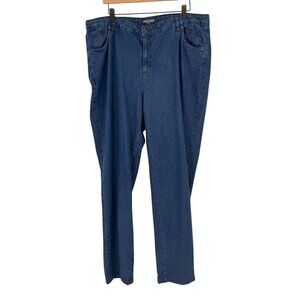 Jessica London Womens size 18W Tall Denim Jeans Blue Cotton pockets straight plu